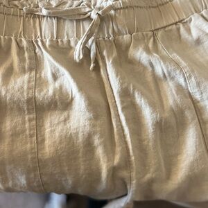 Time and Tru Cream Linen Pants